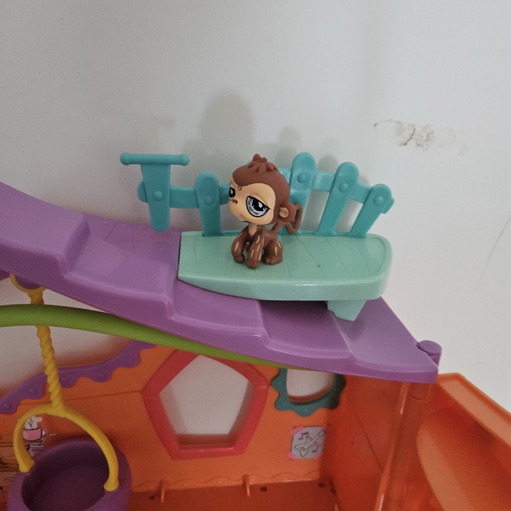 Hasbro LPS Littlest Pet Shop Orange Club Tree House Play Set *Read 2007 2 Pets - Picture 8 of 10